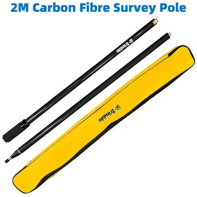 comprar Nuevos jalones de topografía de fibra de carbono GPS RTK de 2M, topografía GPS, 2 secciones con prisma universal Trimble, centrado Roc Fabricación en línea