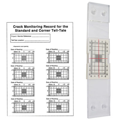 Medidor de grietas Monitor de grietas exacto Monitor de grietas Registro de herramienta de medición de grietas Instrumento para monitorear la deformación y las grietas de las paredes