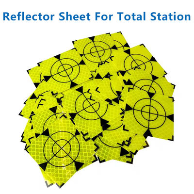 100pcs Tamaño 60mm 20 30 40 50 80 Hoja de reflector para la estación total Estudio geográfico Triángulo verde fluorescente pegatina reflectante
