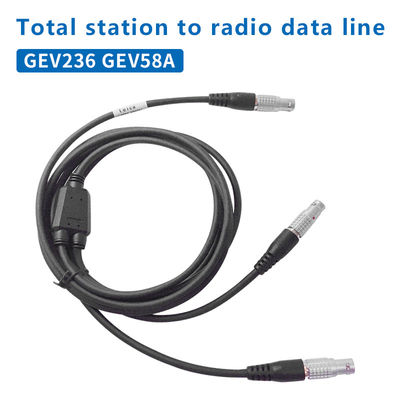 Cable de alimentación de datos en forma de Y 8-PIN para GEV236 GEV58A Conexión de radio inalámbrica con la estación total y la batería externa