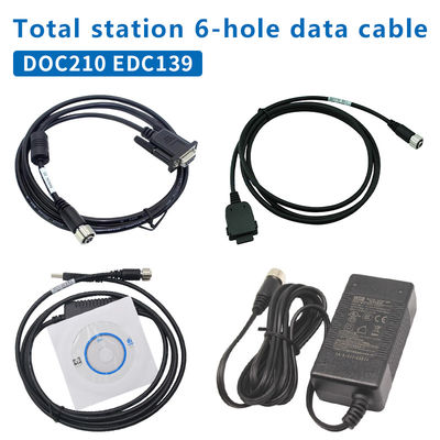 DOC210 EDC139 Cable de datos para TOPCON SOKKIA Estaciones totales ES/OS/PS a PC (Win11) 6 agujero