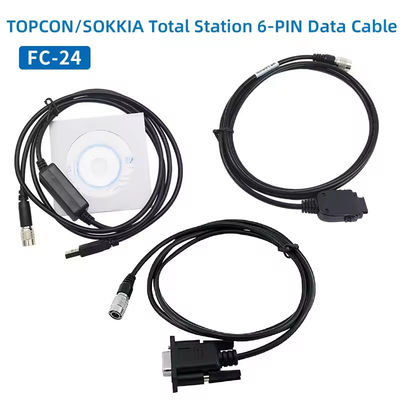 Cable de datos FC-24USB para TOPCON SOKKIA Estaciones totales ES/OS/PS al PC (Win8/10) 6 pines