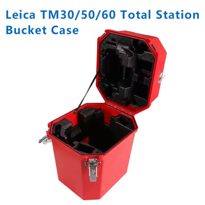 Casilla de carrete de plástico rojo dura para Lei Co Caja de transporte para Lei Ca Total Station TM30 TM50 TM60 TS60