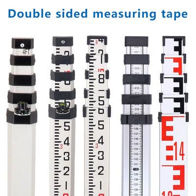 Regla de torre de medición Regla telescópica de doble cara 3m 5m 7m Regla de torre engrosada con regla de torre de ampollas