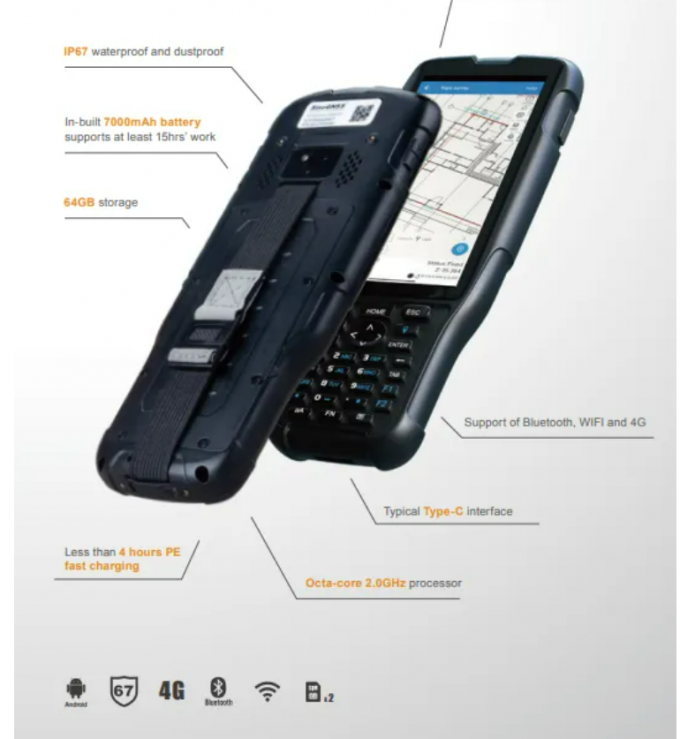 RTK Recolector de datos GNSS GIS de medición Hi-Target IHAND55 Controlador GPS 5
